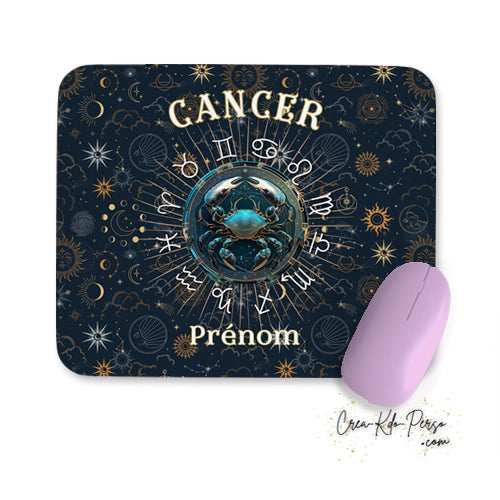 Tapis de souris personnalisé signe astrologique horoscope Cancer