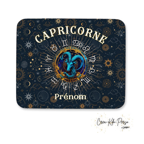 Tapis de souris personnalisé signe astrologique horoscope Capricorne