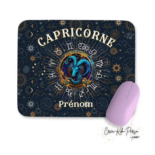 Tapis de souris personnalisé signe astrologique horoscope Capricorne