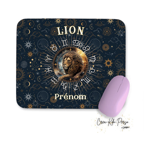 Tapis de souris personnalisé signe astrologique horoscope Lion