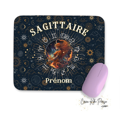 Tapis de souris personnalisé signe astrologique horoscope Sagittaire