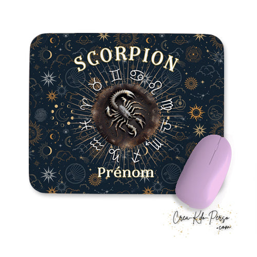 Tapis de souris personnalisé signe astrologique horoscope Scorpion