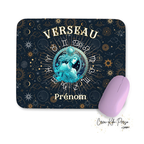 Tapis de souris personnalisé signe astrologique horoscope Verseau