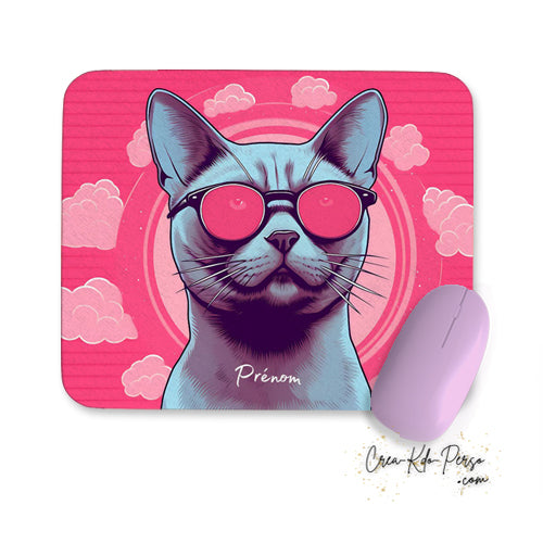tapis de souris thème chat et chaton personnalisé