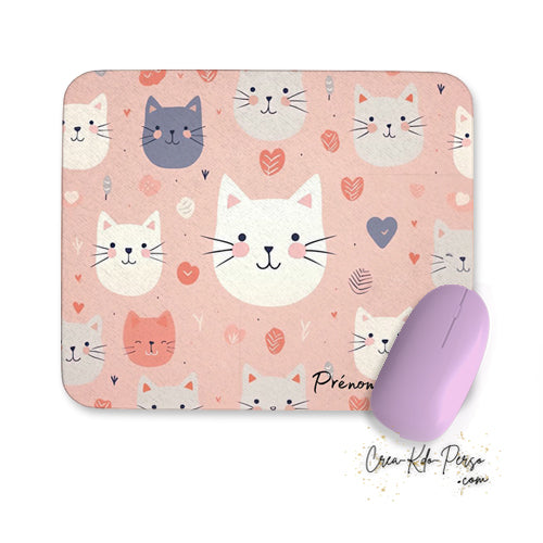 tapis de souris thème chat et chaton personnalisé