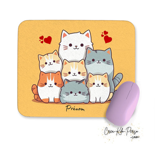tapis de souris thème chat et chaton personnalisé