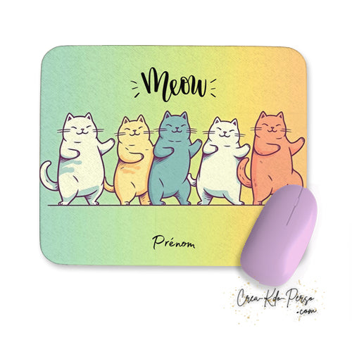 tapis de souris thème chat et chaton personnalisé