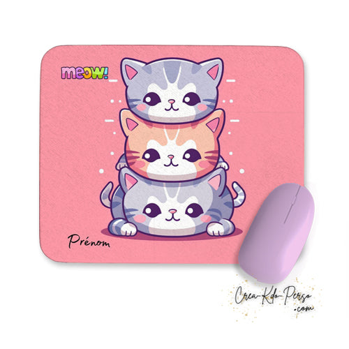 tapis de souris thème chat et chaton personnalisé