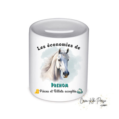 tirelire personnalisée cheval