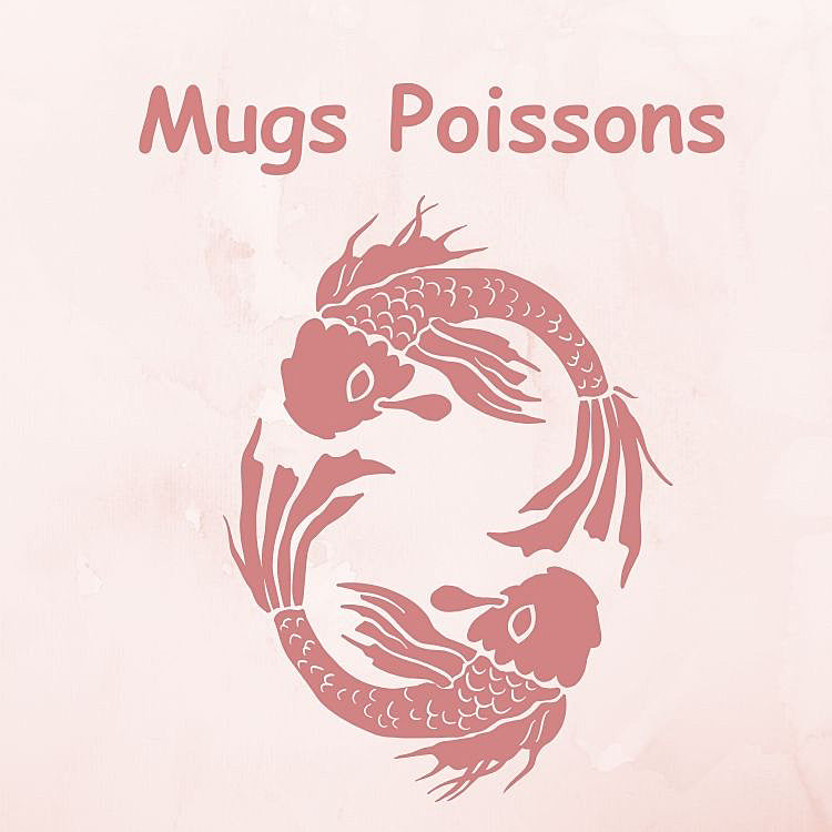 Mugs et tasses sur le thème de l'Astrologie signe Poissons