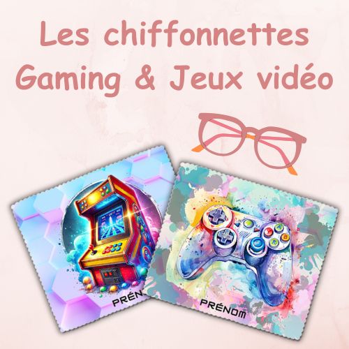 Chiffonnettes Essuie-lunettes thème Gaming