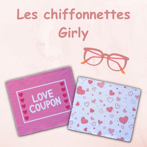 Chiffonnettes Essuie-lunettes thème thème girly