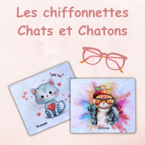 Chiffons lunettes chats et chatons