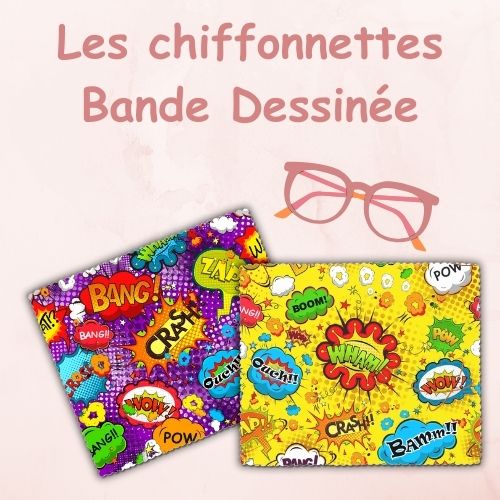 Chiffonnettes Essuie-lunettes thème Bande dessinée