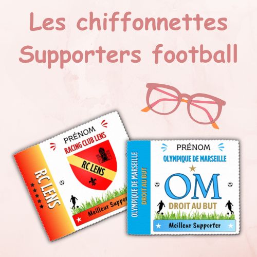 Chiffons essui-lunettes thème football et supporters