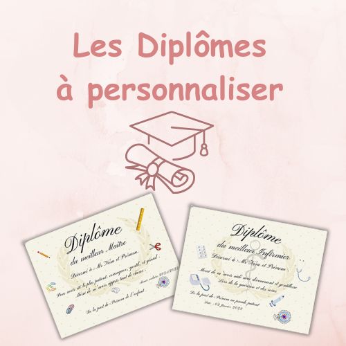 Plaques diplômes à personnaliser