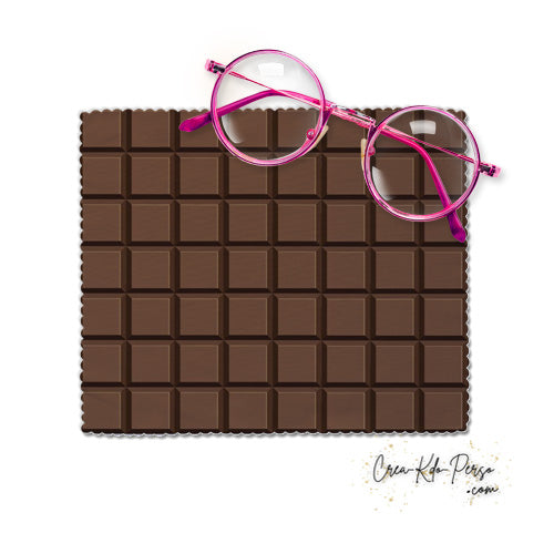 Essuie-lunette Chiffonnette motif sucrerie tablette de chocolat