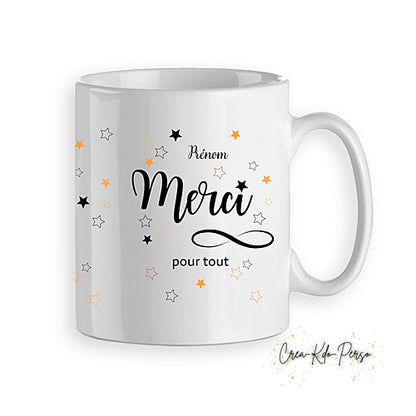 Mug Merci infiniment pour tout cadeau de remerciement personnalisé