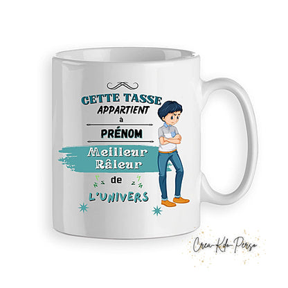 Mug Meilleur râleur râleuse de l'univers cadeau humour personnalisé