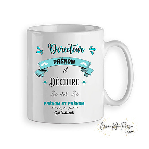 Mug humour Directeur Directrice qui déchire personnalisé