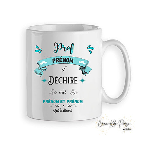 Mug humour Prof Professeur qui déchire personnalisé