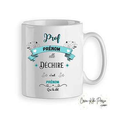 Mug humour Prof Professeur qui déchire personnalisé