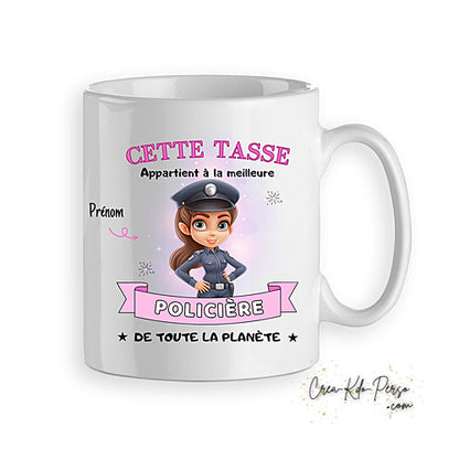 Mug meilleur Policier de la planète personnalisé