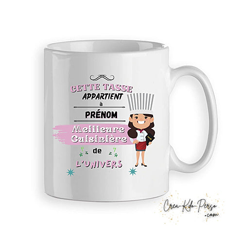 Mug Meilleur Cuisinier de l'univers  personnalisé