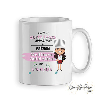 Mug Meilleur Cuisinier de l'univers  personnalisé