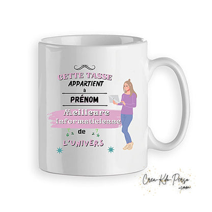 Mug Meilleur informaticien de l'univers  personnalisé