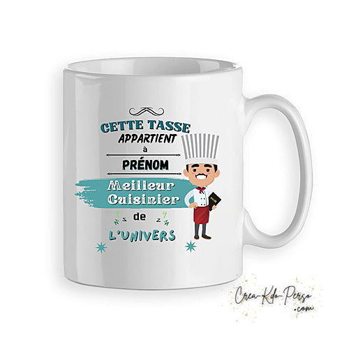 Mug Meilleur Cuisinier de l'univers  personnalisé