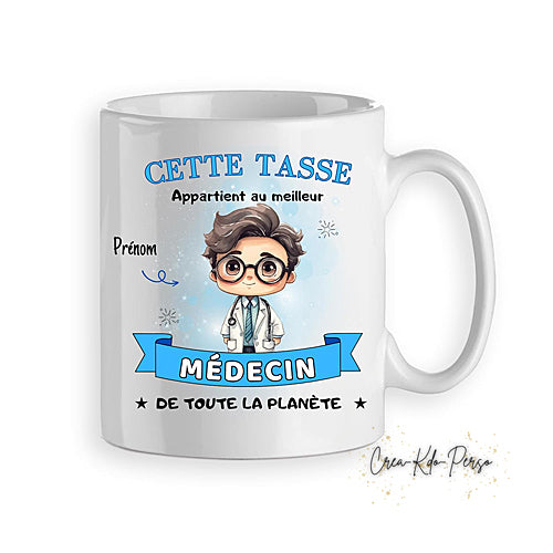 Mug Médecin Docteur meilleur de la planète personnalisé (Modèle2)