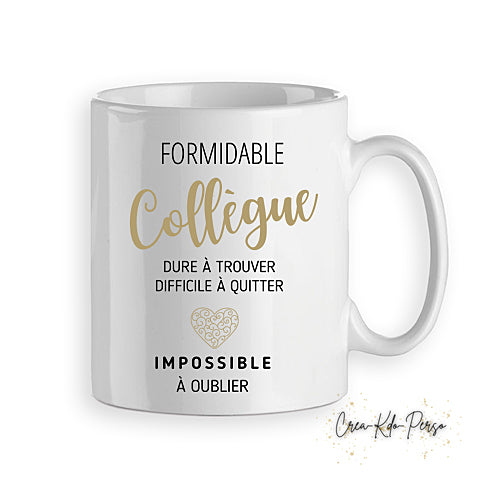 mug personnalisé cadeau formidable collègue