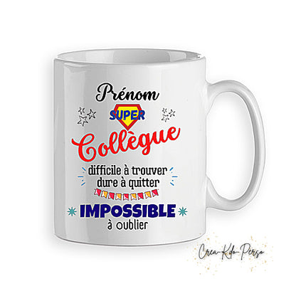 mug personnalisé cadeau collègue