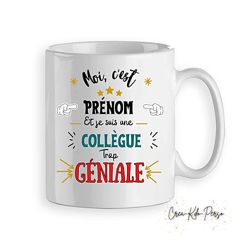 mug personnalisé cadeau collègue geniale