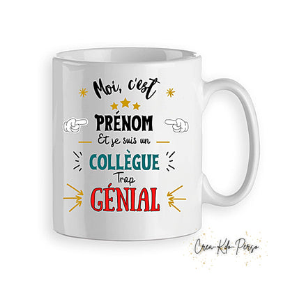 mug personnalisé cadeau collègue génial
