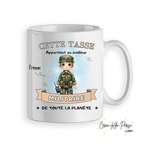 Mug meilleur Militaire de la planète personnalisé