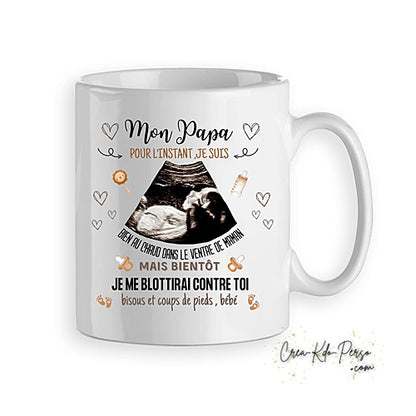 mug cadeau personnalisé échographie futur papa