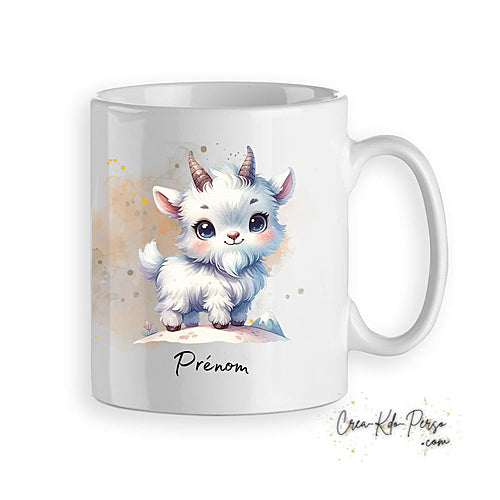 Mug Chèvre mignonne personnalisable prénom