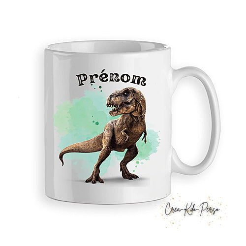 Mug cadeau Dinosaure Tyrannosaure rex T-rex personnalisé