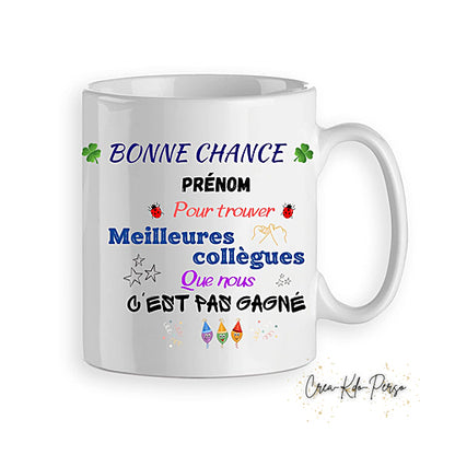 mug personnalisé cadeau collègue