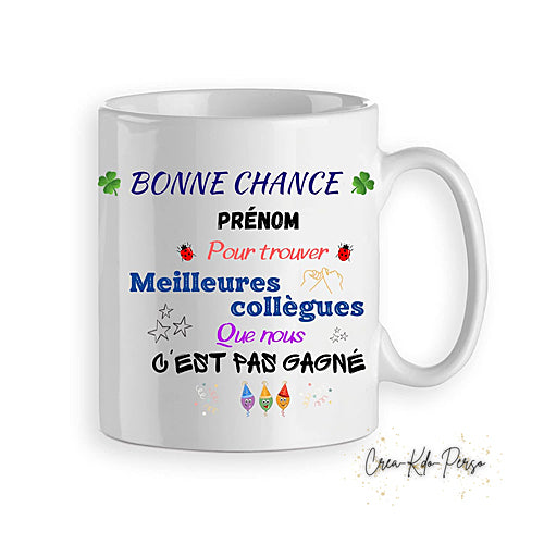 mug personnalisé cadeau collègue