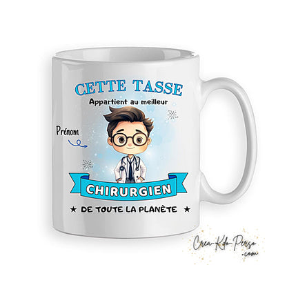 Mug Médecin Chirurgien meilleur de la planète personnalisé (Modèle1)