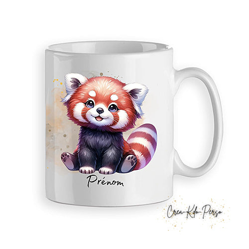 Mug cadeau Panda roux mignon personnalisé