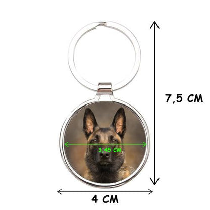 Porte clé en métal inoxydable rond personnalisé photo