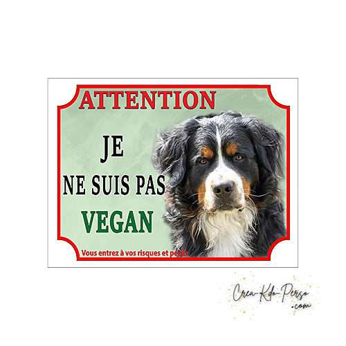 Plaque Bouvier Bernois Attention au chien Panneau de portail je monte la garde