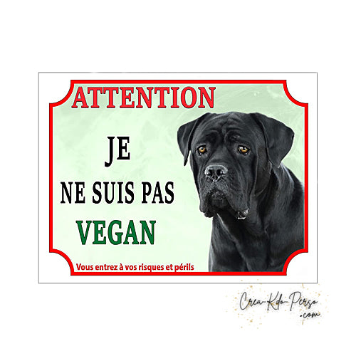 Plaque Cane Corso je monte la garde  panneau de portail Attention au chien