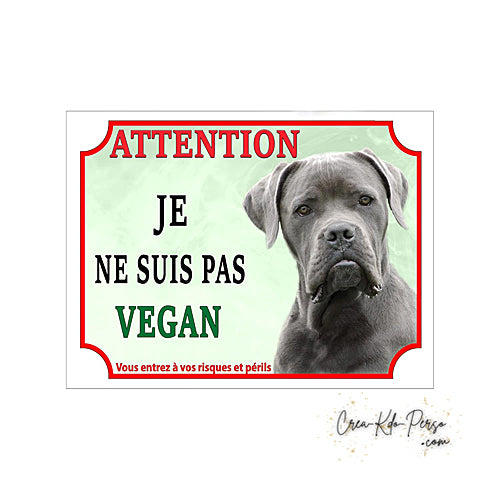 Plaque Cane Corso je monte la garde  panneau de portail Attention au chien