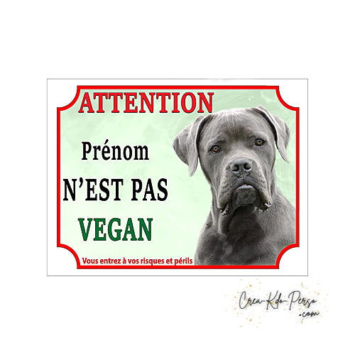 Plaque Cane Corso je monte la garde  panneau de portail Attention au chien
