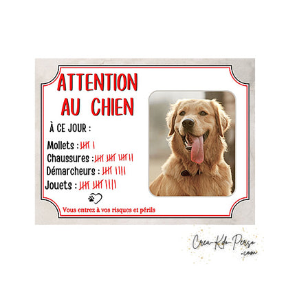 plaque attention au chine personnalisée photo